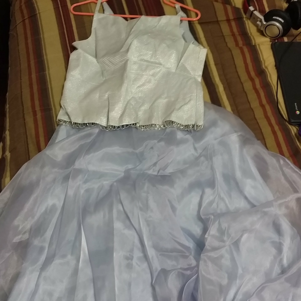 2pc ensemble spaghetti strap bodice and skirt